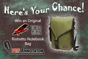 Get back to school right in style. Win a TOM BIHN Ristretto Notebook bag.