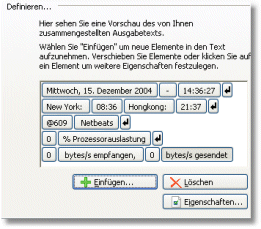 AB-Clock - Uhr. Kalender. Systemmonitor. Wecker. Mehr. - Variable Ausgabetexte