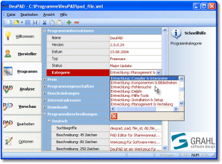DeuPAD Editor - PAD Editor für Softwarehersteller - DeuPAD Editor - Programm