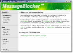 MessageBlocker™ für Microsoft® Outlook® Express - MessageBlocker™ ControlCenter