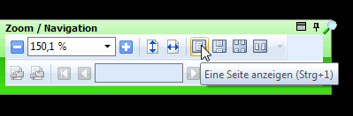 Seiten-Layout im Vollbildmodus einstellen