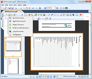 Rotate Pages - Permanently rotate single page or the entire document. - Rotate Pages